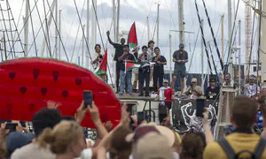 Gaza flotilla departs Barcelona again
