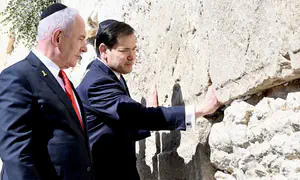 'May peace reign upon this Holy Land and the world'