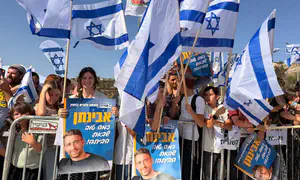Hundreds celebrate return of freed hostage Avinatan Or to Shiloh