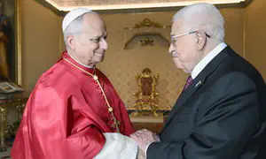 Pope Leo meets Abbas, calls for Gaza aid and 'two-state solution'