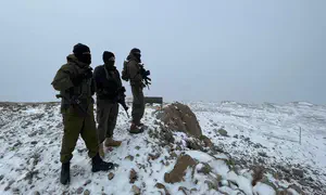 Watch: First snowfall on Mount Hermon's peak