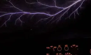 הסופה "ביירון" - כך זה נראה מהקוקפיט