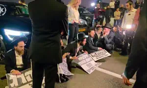 הפלג הירושלמי חסם כבישים במרכז במשך שעות