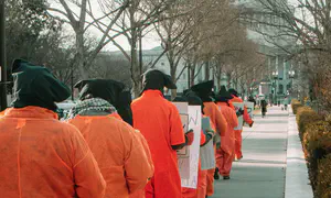 'I can hear prisoners shouting 'Free Palestine''