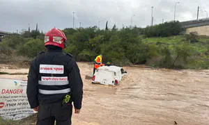 אישה נהרגה בהצפה בירושלים, עצים קרסו