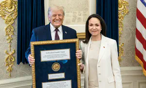 Venezuelan opposition leader gives Trump her Nobel medal