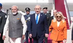PM Netanyahu and Indian PM Modi at the Knesset