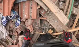 תיעוד ממצלמת הקסדה בזירת ההרס