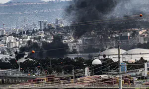 מטח משולב מאיראן ולבנון: שריפה בבז"ן