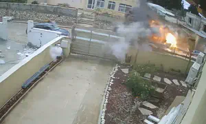 תיעוד: רגע הפגיעה במושב אביבים