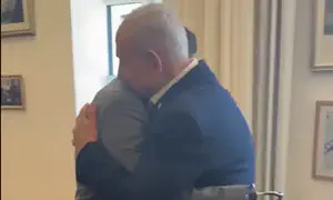 Эмоциональная встреча Ари Шпица с Биньямином Нетаньяху