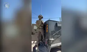 לוחמי מג"ב מפזרים הפרת סדר באזור רמאללה