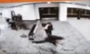 Suspect charges security checkpoint