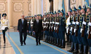 "התקווה" בקבלת פנים להרצוג בקזחסטן