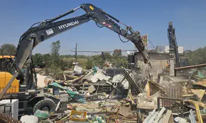 Снесены палестинские магазины возле Ариэля