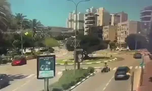 Quad bike runs over two pedestrians