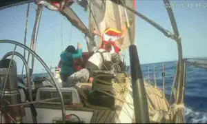 Security camera records shooting at flotilla ship