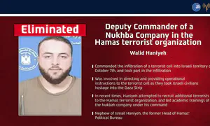 Walid Haniyeh, deputy Nukhba company commander, is eliminated