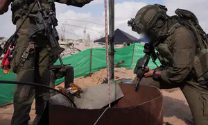 Tunnel in which Hadar Goldin was held sealed