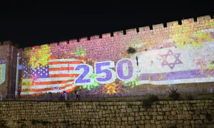 Jerusalem lights up for America's 250th independence day