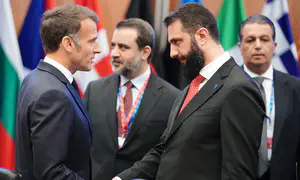 Macron lands in Damascus in historic visit to post-Assad Syria