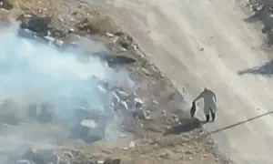 Так выглядит поджог, устроенный террористом