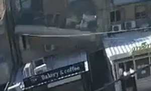Video captures moment balcony collapses onto bakery in Jerusalem