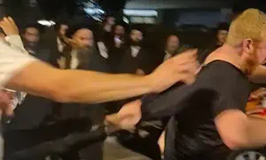 מילואימניק הותקף בהפגנת חסידי גור