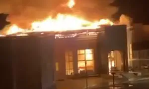Massive fire at Ba'al Hatanya's gravesite in Ukraine