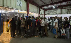 Palestinian Arab workers returning to Judea and Samaria