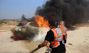 תיעוד מזירת חיסול מפקד משטרת מחוז עזה