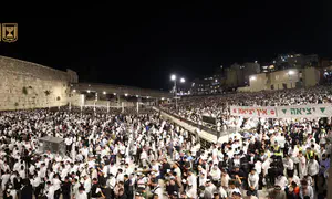 Hostage survivors join prayer at the Western Wall