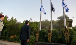 Watch: Herzog lowers flag to half-mast