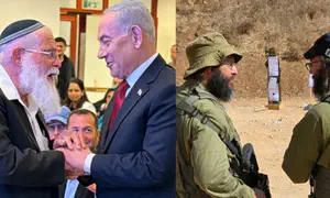 לחיצת היד של נתניהו - והרב במטווח
