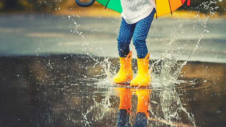 Splashing in puddles (illustrative)