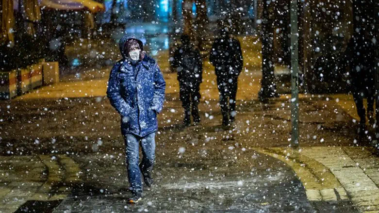 Снег в Иерусалиме. Вчера вечером