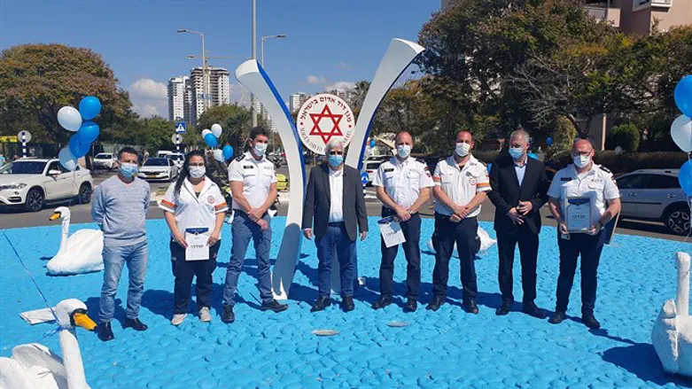 חנוכת כיכר מד''א בקרית מוצקין  