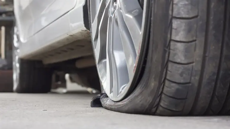 Popped tire (illustrative)