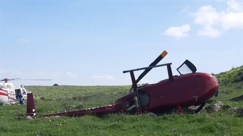 Scene of the helicopter crash