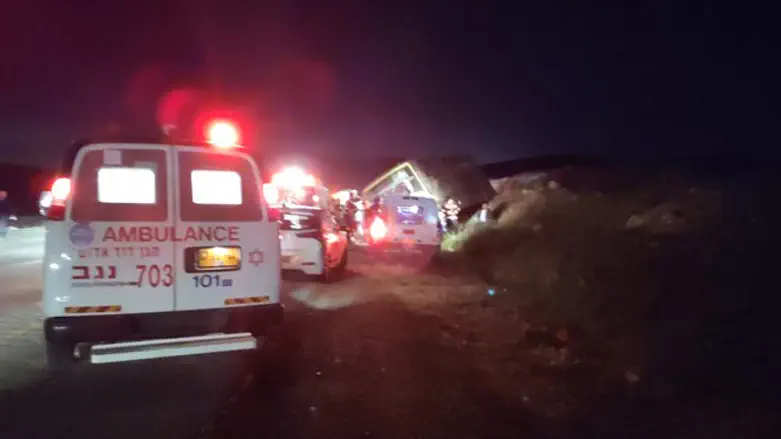 זירת התאונה בכביש 60