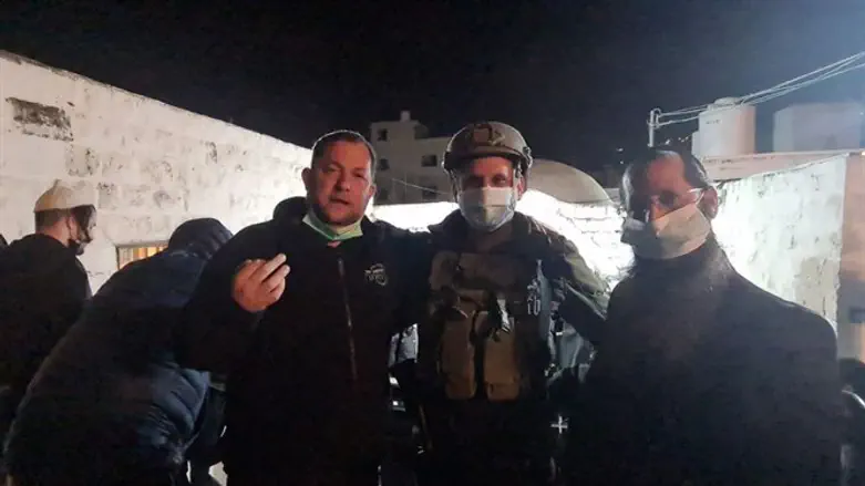 Yossi Dagan and Eliyahu Gafni at Joseph's Tomb