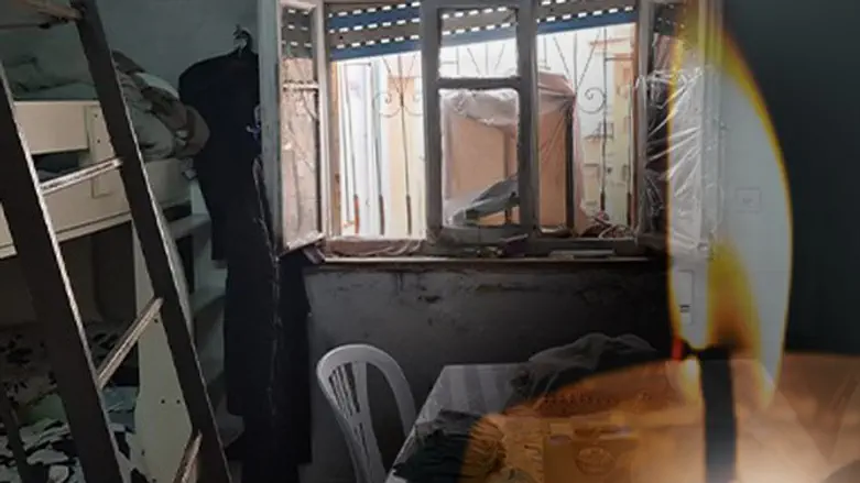 הדירה בה גרה המשפחה בתנאים קשים