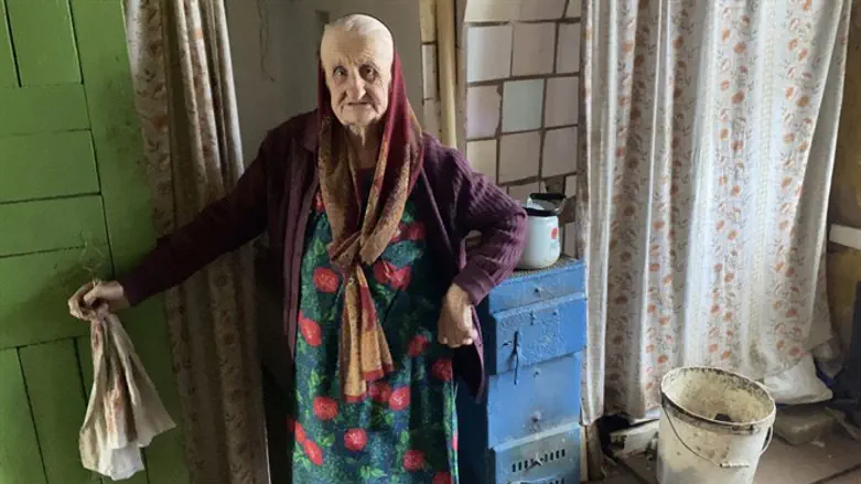 Lyubov Arkhiptsova-Volchek at her home in Hlusk, Belarus, March 2021.