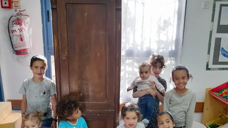 Torah ark at the Stern home