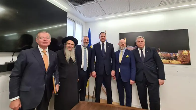 דרעי עם המשלחת האוקראינית