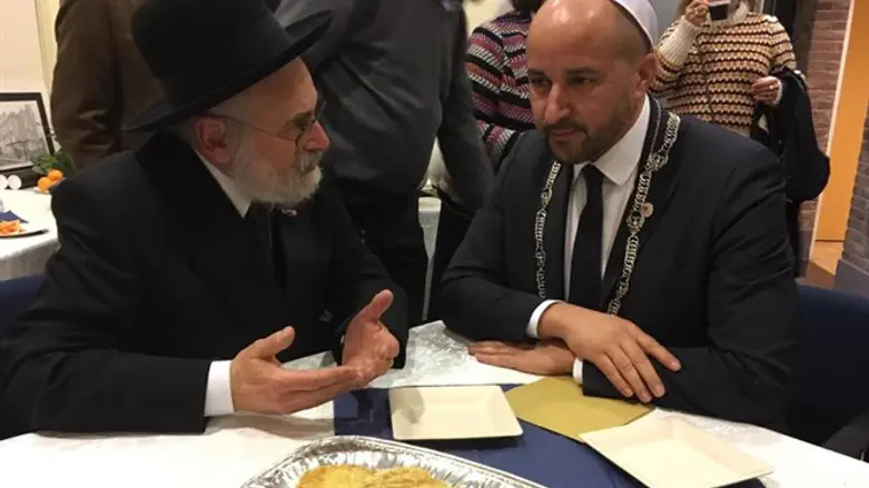 Rabbi Jacobs and Mayor Marcouch