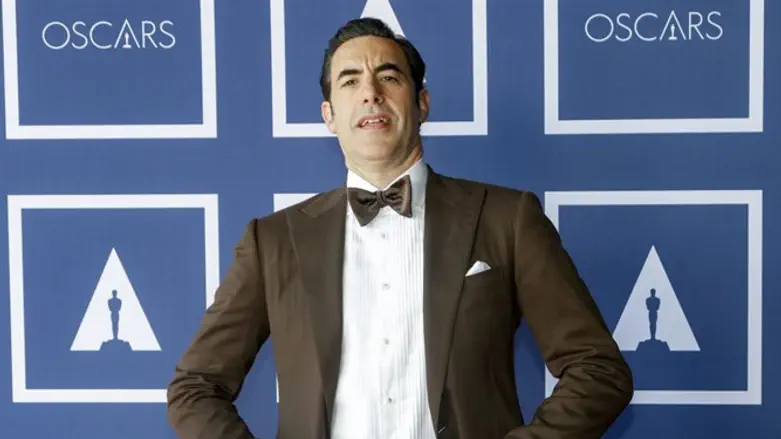 Sacha Baron Cohen during a screening of the Oscars in Sydney April 25, 2021