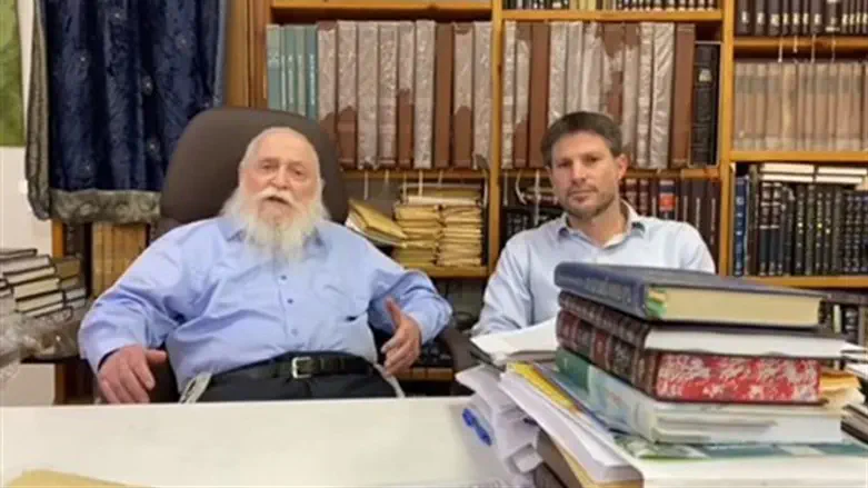 סמוטריץ' והרב דרוקמן בהודעה לתקשורת אחרי הפגישה