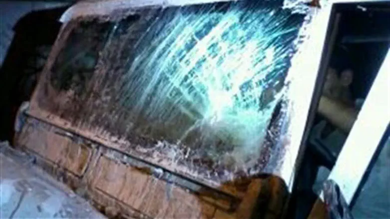 Джип, подвергшийся нападению. (Архив)