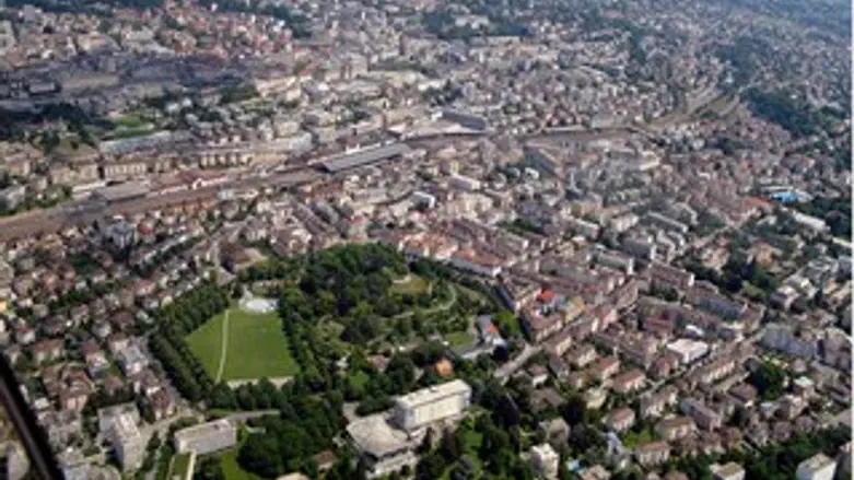 העיר לוזאן בצילום מהאוויר